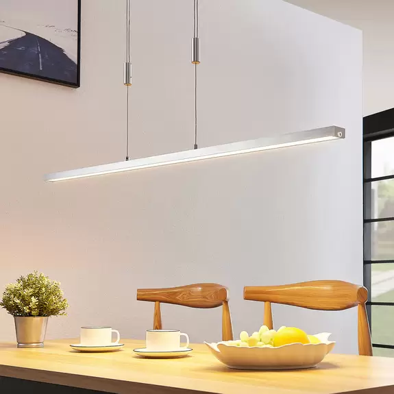 Lampenwelt Lucande LED-Hängeleuchte Myron, Touchdimmer, CCT, Aluminium Kostenlose Rückgabe