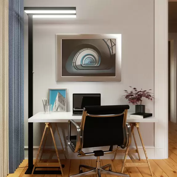 Lampenwelt Arcchio LED-Stehlampe Logan Basic, schwarz, 6000 lm, dimmbar Begrenzte Freigabe