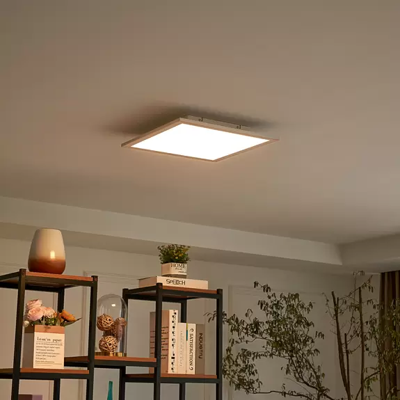 Lampenwelt Lindby LED-Panel Livel, CCT, 40 cm x 40 cm, Aluminium Sonderangebot der Fabrik