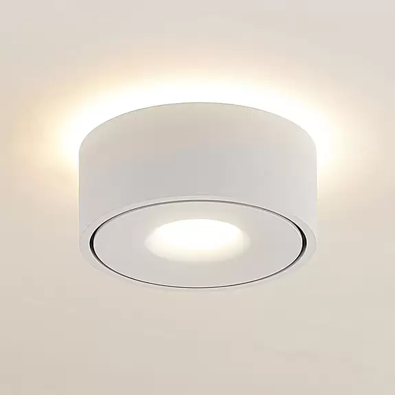 Lampenwelt Arcchio LED-Deckenlampe Rotari, weiß, up und down Auslauf