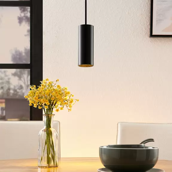 Lampenwelt Arcchio Ejona Pendellampe, Höhe 15 cm, schwarz Fabrikverkauf