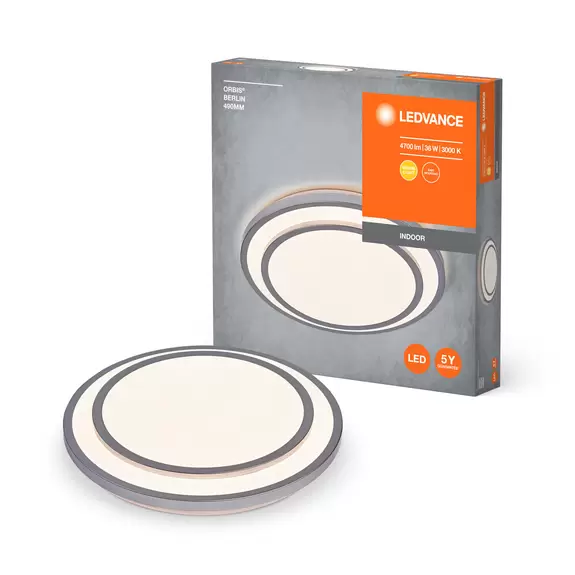 Lampenwelt Ledvance Orbis Berlin LED-Deckenlampe silber 49cm Exklusivangebot