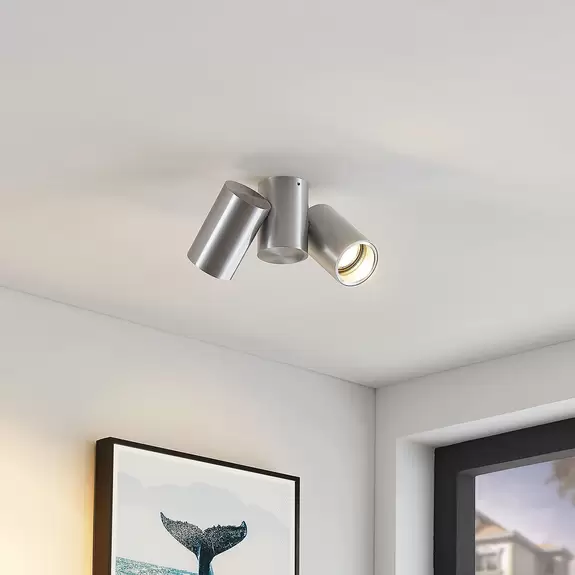 Lampenwelt Deckenlampe Gesina, zweiflammig, alu Heißer Verkauf