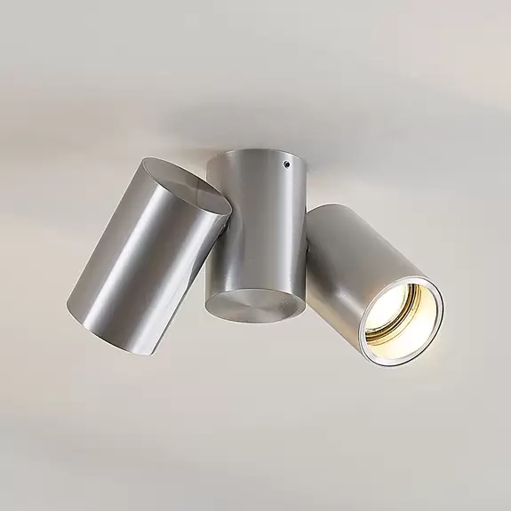 Lampenwelt Deckenlampe Gesina, zweiflammig, alu Heißer Verkauf