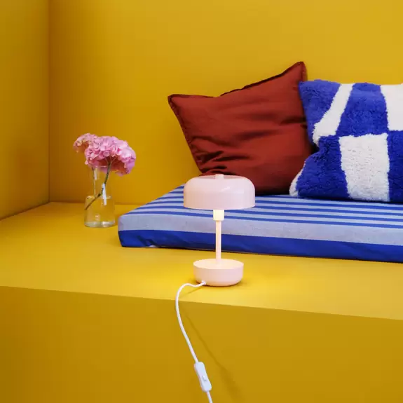 Lampenwelt Dyberg Larsen Haipot Tischleuchte, IP20, rosa Bis zu 65% Rabatt