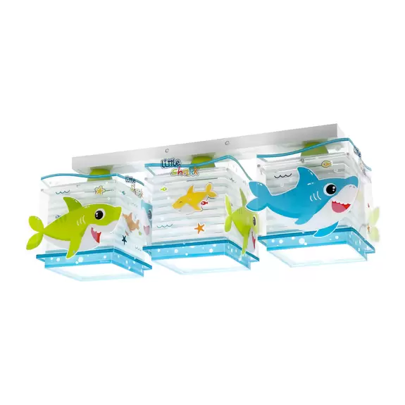 Lampenwelt Dalber Little Shark Deckenlampe Meeresmotiv 3-fl Super Rabatt