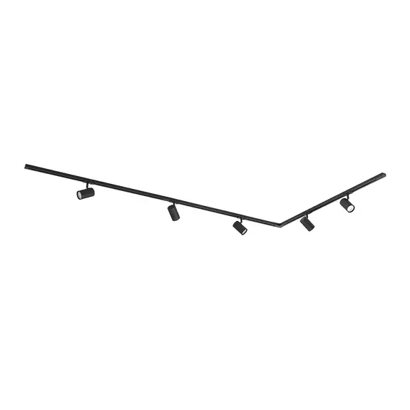 Lampenwelt Lindby 1-Phasen-Schienensystem Linaro, GU10, schwarz, 5-flg Verkauf