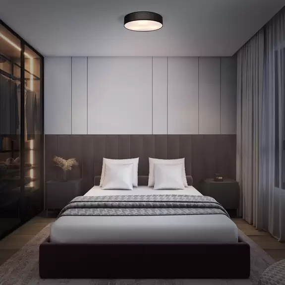Lampenwelt Ledvance Orbis Paris Deckenleuchte Ø 40cm schwarz Saisonschlussverkauf