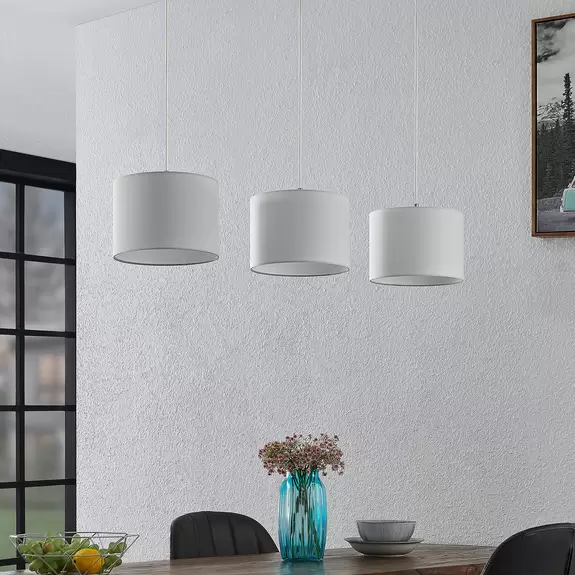 Lampenwelt Lindby Imarin Hängeleuchte, 3-flammig, weiß Black Friday
