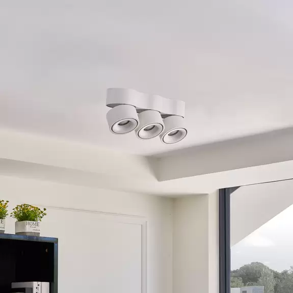 Lampenwelt Arcchio Rotari LED-Deckenleuchte, Linsen, 3-flammig, weiß Osterangebot
