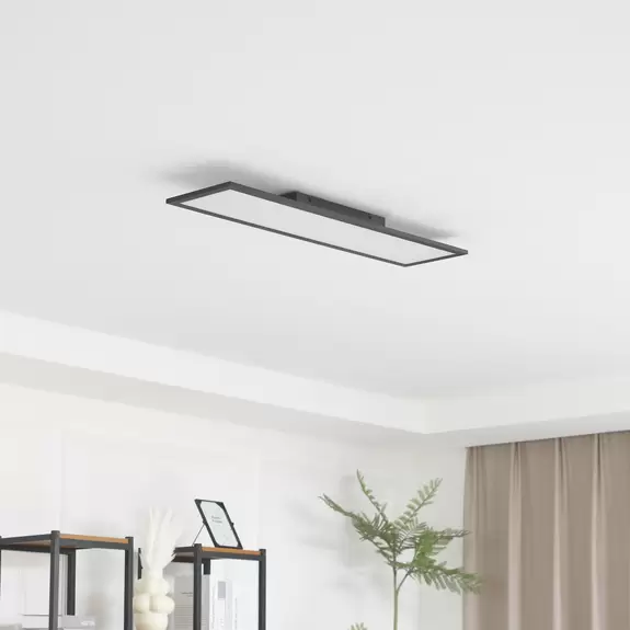 Lampenwelt Lindby LED-Panel Enhife, schwarz, 80x20 cm Zeitlich begrenztes Angebot