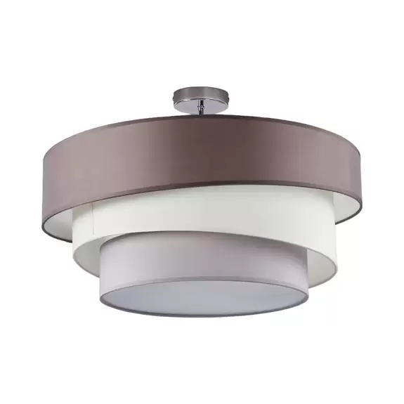 Lampenwelt Deckenleuchte Melia in Braun und Grau Wochenangebot