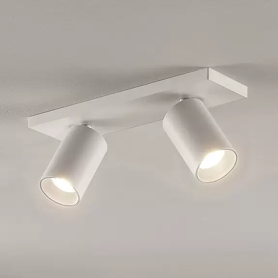 Lampenwelt Arcchio Deckenstrahler Brinja, eckig, weiß, 2-flammig, GU10 Vierteljährliche Förderung