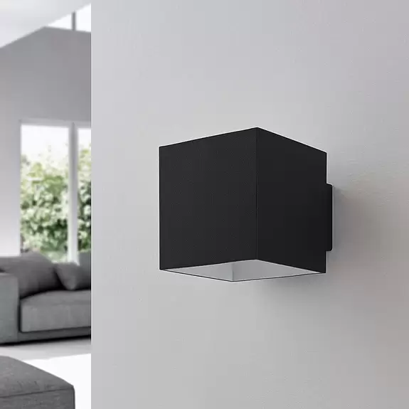 Lampenwelt Arcchio Wandleuchte Zuzana, eckig, schwarz, G9, 10 cm breit 50% Rabatt mit kostenlosem Versand