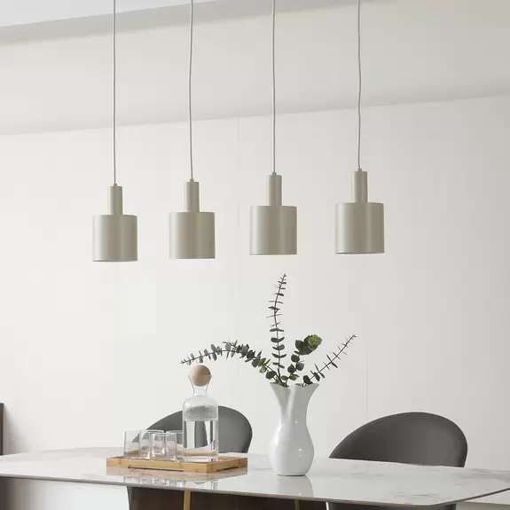 Lampenwelt Lindby Hängelampe Ovelia, beige, 4-flg., Eisen, E27 Hotsell