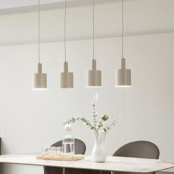 Lampenwelt Lindby Hängelampe Ovelia, beige, 4-flg., Eisen, E27 Hotsell