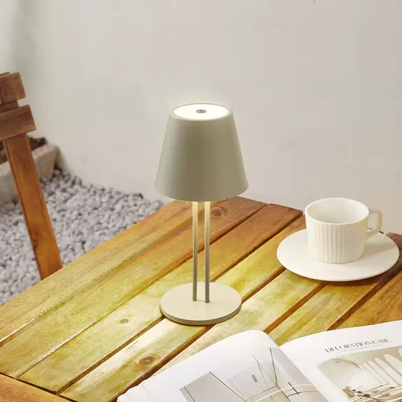 Lampenwelt Lindby LED-Akkutischleuchte Janea TWIN, grün, Metall Großer Ausverkauf