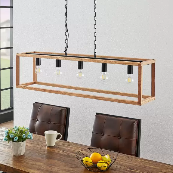 Lampenwelt Lucande Sedrik Hängelampe, fünfflammig Lagerräumung