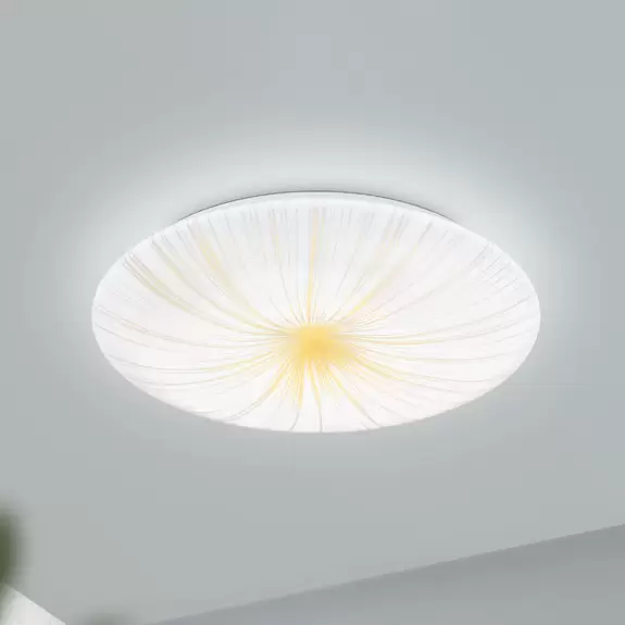 Lampenwelt LED-Deckenleuchte Nieves 1 im Strahlendesign Ø31cm Blitzangebot