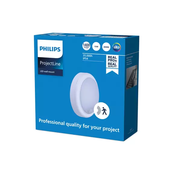 Lampenwelt Philips ProjectLine Wandleuchte Sensor Ø18,2cm 840 Riesige Ersparnisse