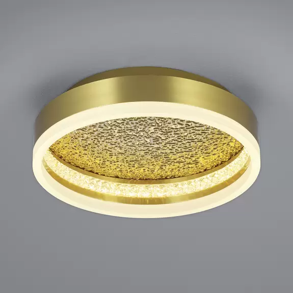 Lampenwelt LED-Deckenleuchte Moon aus Eisen, messing, Ø 30 cm Wochenangebot