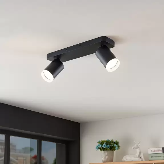Lampenwelt Arcchio Efilius Deckenspot, schwarz, 2-fl Bis zu 50% Rabatt