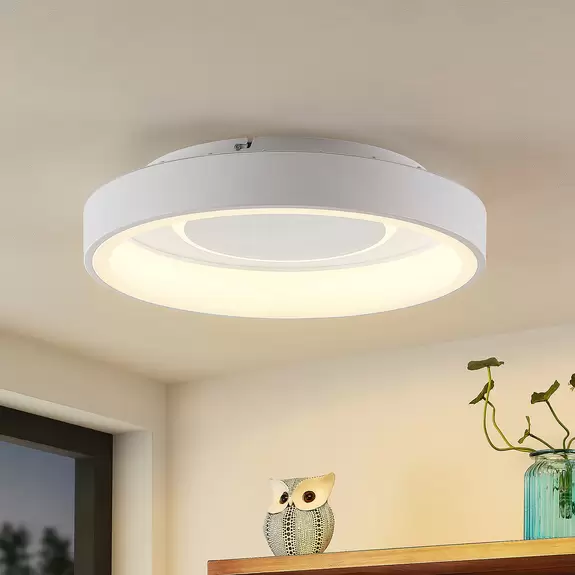 Lampenwelt Lindby Izan LED-Deckenleuchte, RBGW, weiß Sonderangebot der Fabrik
