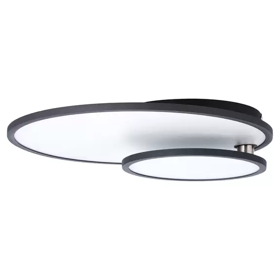 Lampenwelt LED-Deckenlampe Bility, rund, Rahmen schwarz Speichern exportieren
