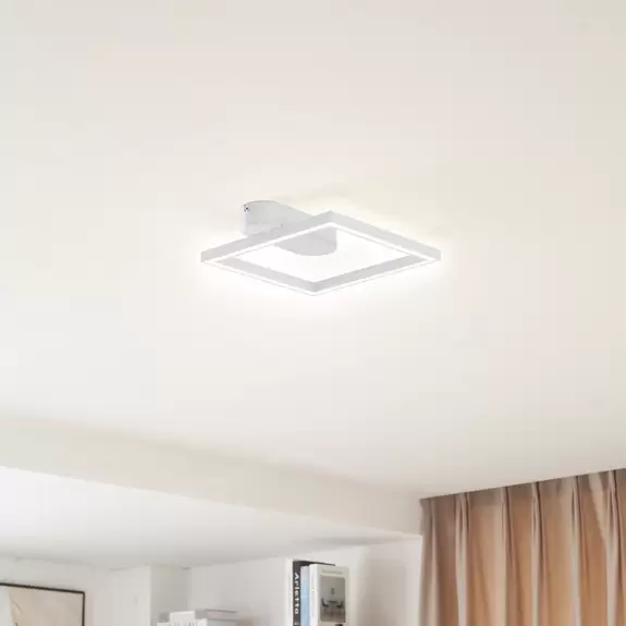Lampenwelt Lindby LED-Deckenleuchte Yulla, weiß Schlussverkauf