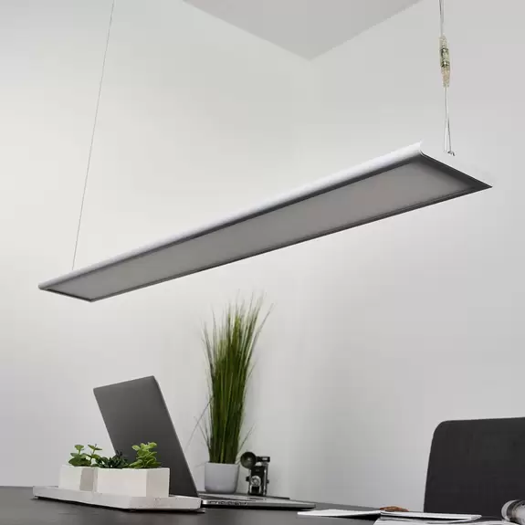 Lampenwelt Arcchio LED-Büro-Hängeleuchte Samu, up/down, dimmbar, Alu Black Friday