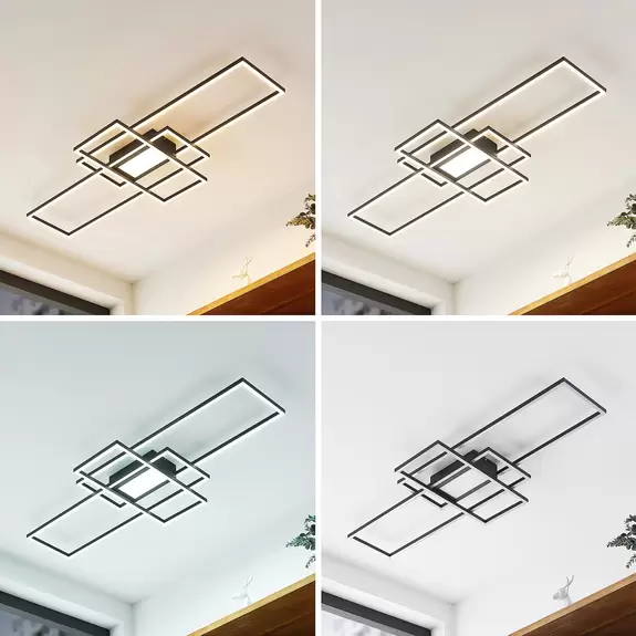 Lampenwelt Lindby Caitlin LED-Deckenleuchte, anthrazit Top Angebot