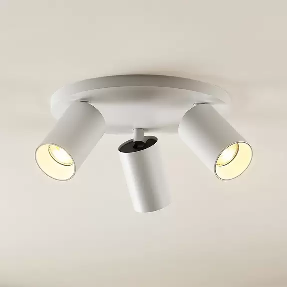 Lampenwelt Arcchio Brinja Deckenstrahler, rund, 3-fl., weiß Kauf eins, bekomm eins gratis