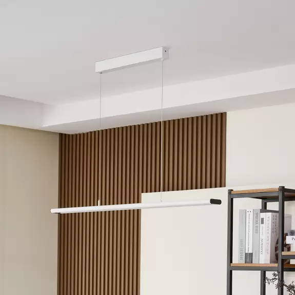 Lampenwelt Prios Zyair LED-Büro-Hängeleuchte weiß DALI Letzte 2 Tage