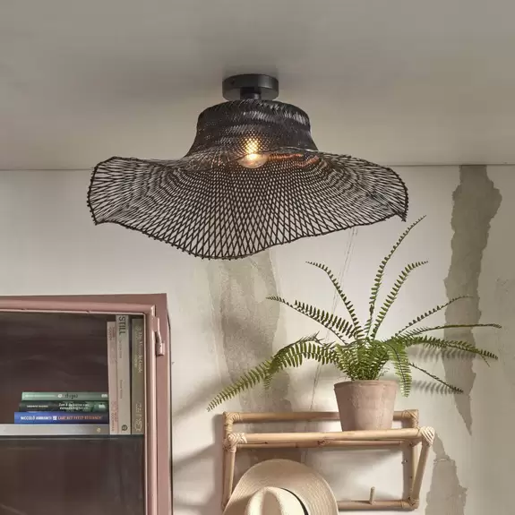 Lampenwelt GOOD & MOJO Ibiza Deckenlampe Ø 65cm schwarz Nur für heute