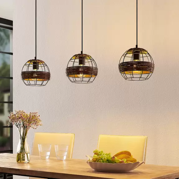 Lampenwelt Lindby Kaska Pendelleuchte, dreiflammig Discount Store für neue Produkte