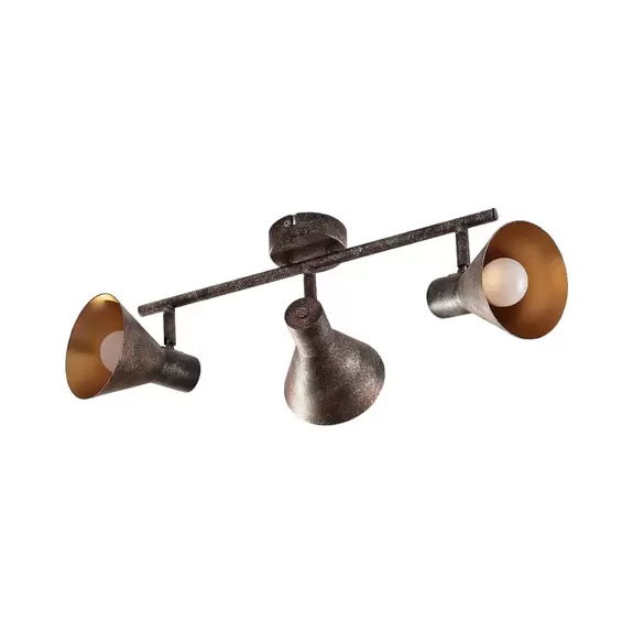 Lampenwelt Lindby Deckenleuchte Zera, 3-flammig, rostfarben, Länge 40cm Online