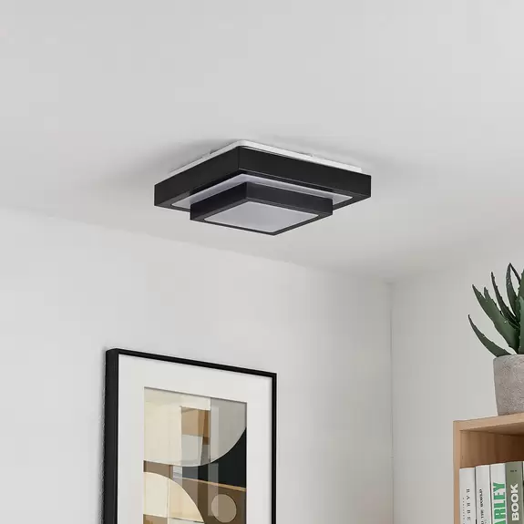 Lampenwelt Lindby Vilho LED-Deckenleuchte, eckig, 27 cm Auslauf