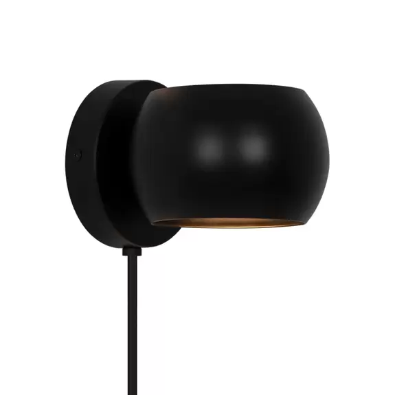 Lampenwelt Wandleuchte Belir up/down mit Stecker, schwarz Rabatt