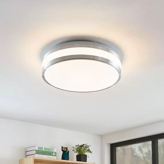 Lampenwelt Lindby Nelia LED-Alu-Deckenlampe, rund, 34,5 cm Neueste Mode