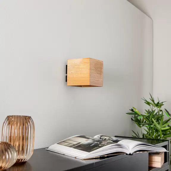 Lampenwelt Envostar Green Wandleuchte, Kiefer gebeizt Online Outlet