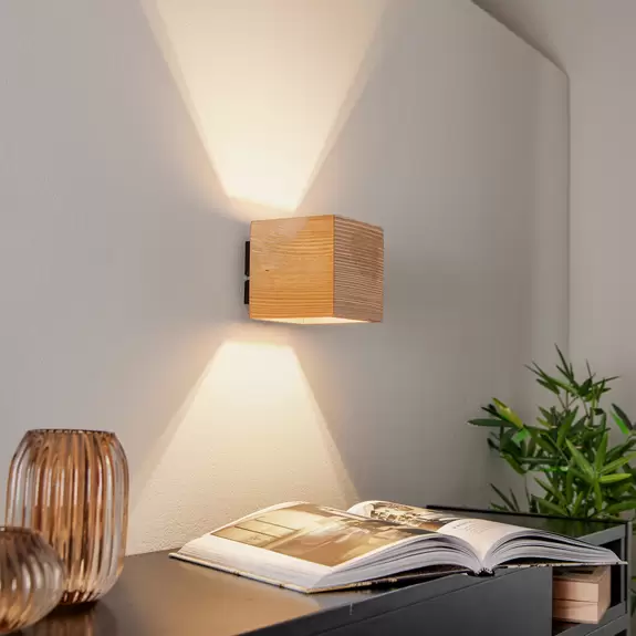 Lampenwelt Envostar Green Wandleuchte, Kiefer gebeizt Online Outlet