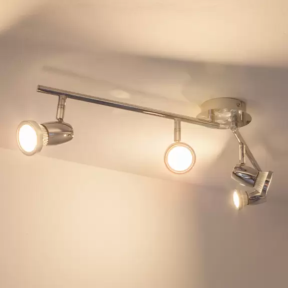 Lampenwelt Lindby Deckenlampe Arminius, 4-flg., 70 cm, chromfarben Bestseller