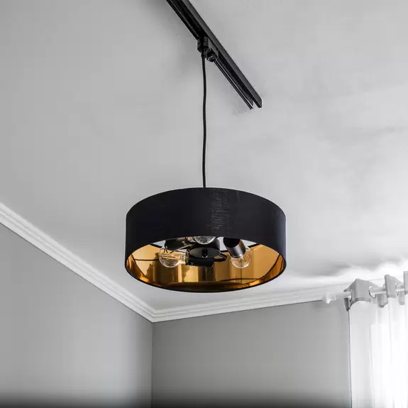 Lampenwelt Arcchio Heleni Hängelampe Schiene schwarzgold 40cm Super Sparpreis