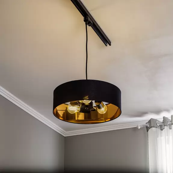 Lampenwelt Arcchio Heleni Hängelampe Schiene schwarzgold 40cm Super Sparpreis