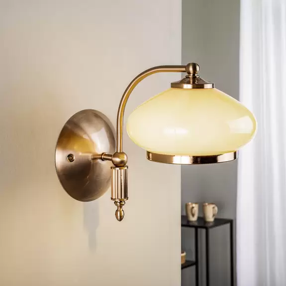 Lampenwelt Wandleuchte Aurora in Gold