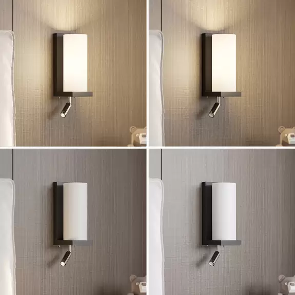 Lampenwelt Lucande Lyra Wandleuchte mit flexiblem Leselicht Speichern exportieren