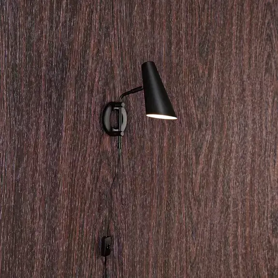 Lampenwelt Wandleuchte Cal mit Schalter und Stecker Outlet