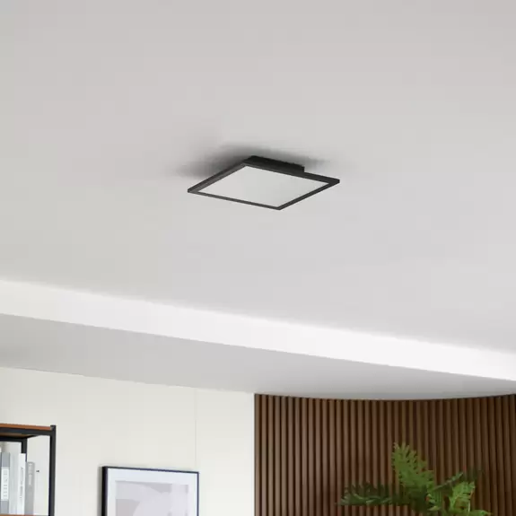 Lampenwelt Lindby LED-Panel Enhife, schwarz, 29,5 x 29,5 cm, Aluminium Verkauf