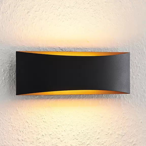 Lampenwelt Arcchio LED-Wandlampe Jelle, 27 cm, schwarz Günstiger Verkauf