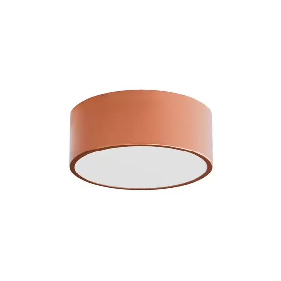 Lampenwelt Deckenleuchte Cleo, kupferfarben, Ø 20 cm, Metall, IP54 Fabrikverkauf